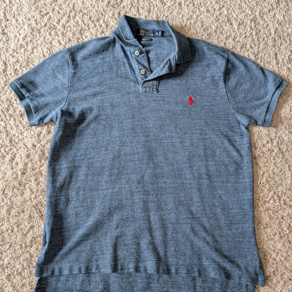 Polo by Ralph Lauren Heather Blue Short-Sleeve Polo Mens Size M
